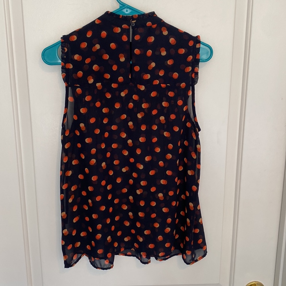 MAEVE Anthropologie TankTop Blouse Navy Size 4 - Picture 6 of 10
